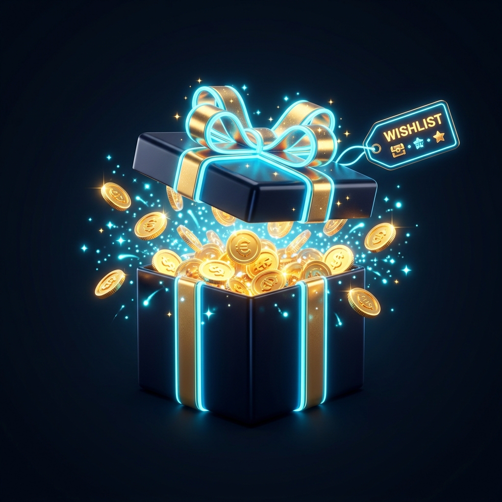Coins em Presentes (Lista de Desejo Wishlist)
